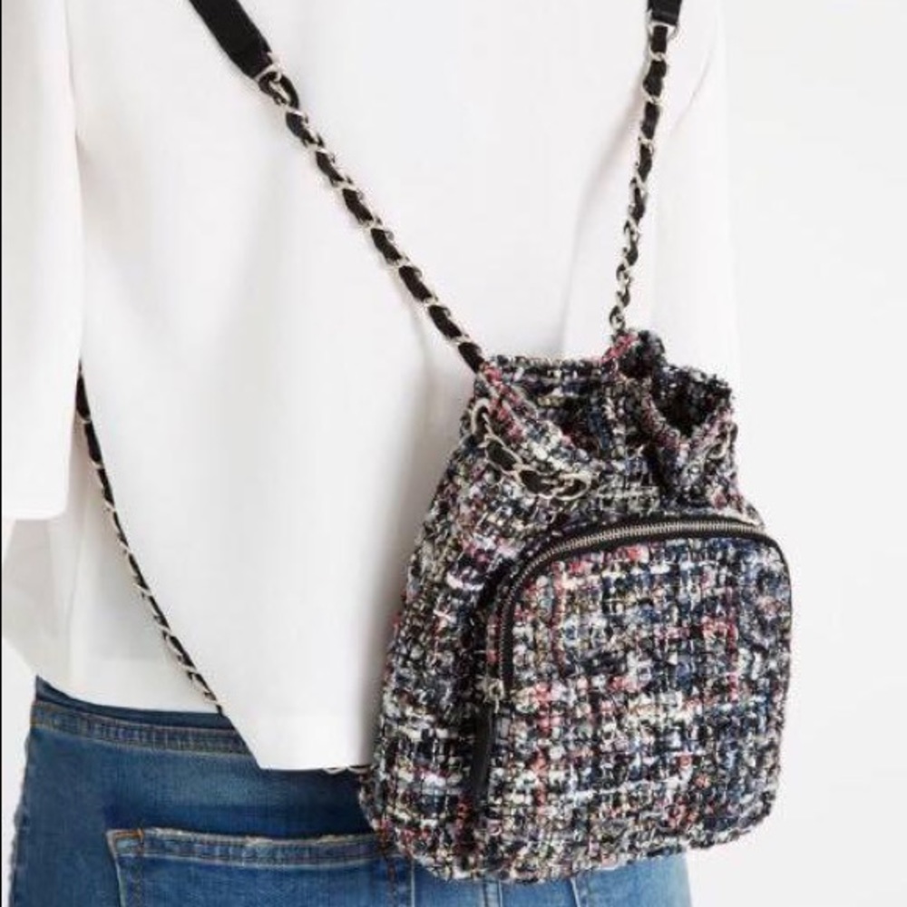 Tweed Mini Backpack 🤍